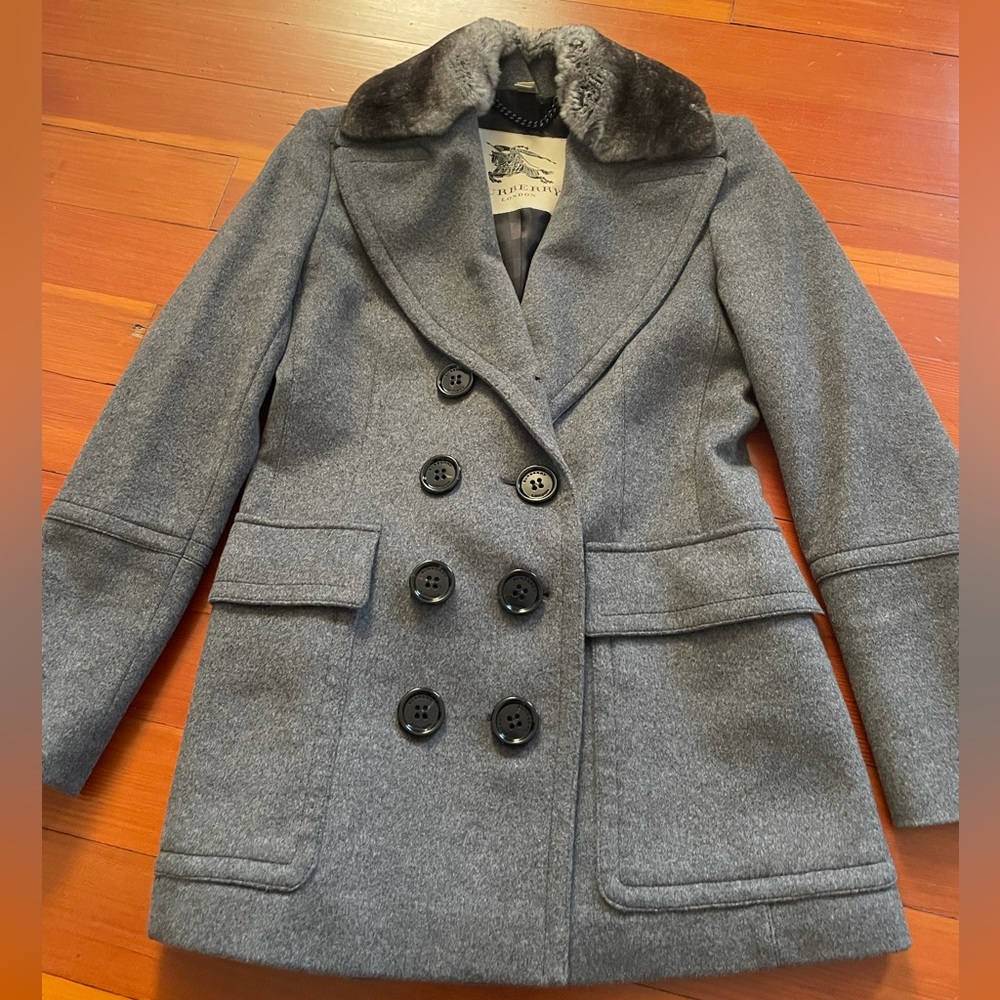 Authentic Burberry coat wore few times in great condition